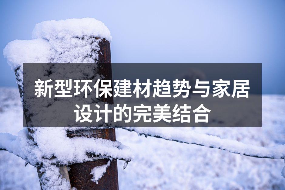 新型环保建材趋势与家居设计的完美结合
